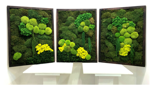 CUADRO DE MUSGO EN FORMATIO TRIPTICO DE GRANDES DIMENSIONES