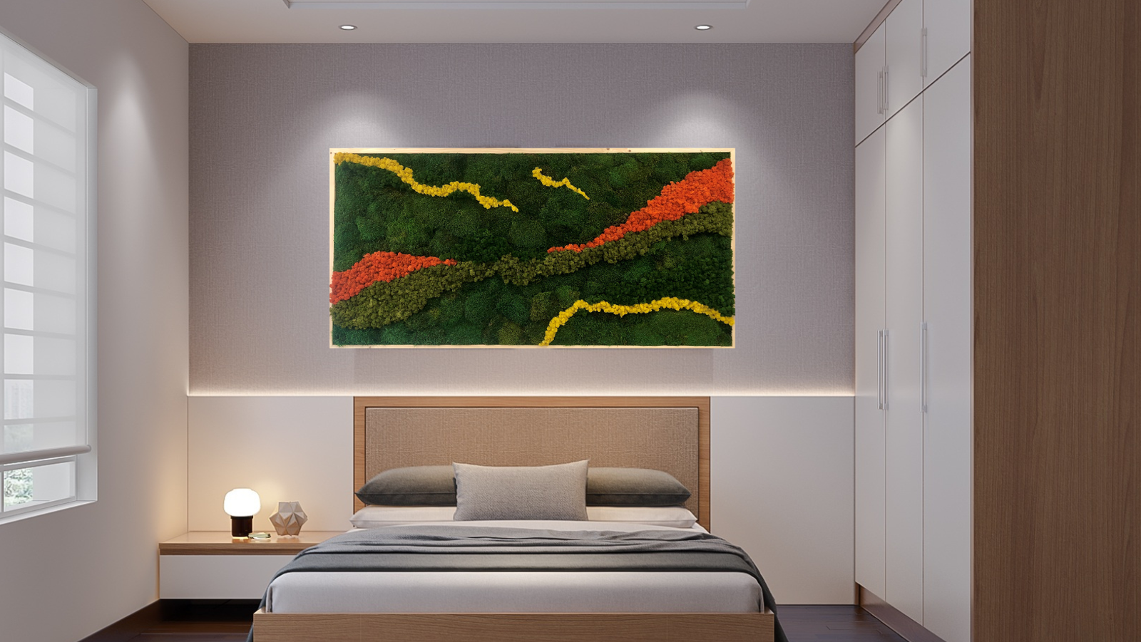 CUADRO DE MUSGO Y MUSGO DE RENO